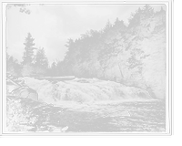 Historic Framed Print, Buttermilk Falls, Raquette River, Adirondack Mountains,  17-7/8" x 21-7/8"