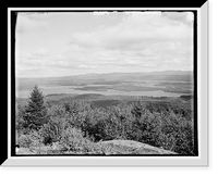 Historic Framed Print, Raquette Lake from West Mountain, Adirondack Mountains - 6,  17-7/8" x 21-7/8"