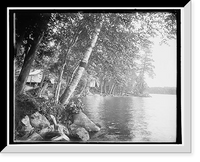 Historic Framed Print, An Adirondack camp,  17-7/8" x 21-7/8"