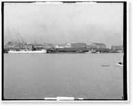 The Water front, Mobile, Alabama - 2, Antique Print