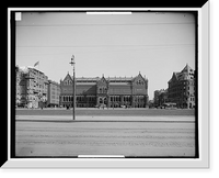 Historic Framed Print, Copley Square, Trinity Church, Art Museum, Public Library, Boston, Mass. - 2,  17-7/8" x 21-7/8"