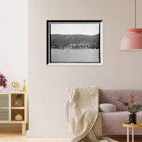 Historic Framed Print, Silver Bay Hotel and grounds, Lake George, N.Y. - 4,  17-7/8" x 21-7/8"