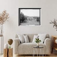 Historic Framed Print, Silver Bay Hotel and grounds, Lake George, N.Y. - 10,  17-7/8" x 21-7/8"