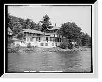 Historic Framed Print, Island harbor, Lake George, N.Y. - 3,  17-7/8" x 21-7/8"