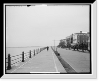 Historic Framed Print, East Battery residences, Charleston, S.C.,  17-7/8" x 21-7/8"