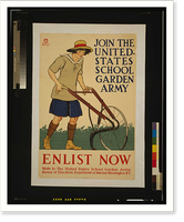 Join the United States school garden army - Enlist now. Edward Penfield, Historic Print