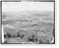 Saranac Lake from Baker Mt., N.Y. - 3 Classic, Vintage Wall Art