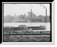 Historic Framed Print, Water front, Toledo, O[hio] - 3,  17-7/8" x 21-7/8"