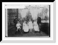 Historic Framed Print, Queen of Roumania and children with Crown Prince of Germany,  17-7/8" x 21-7/8"