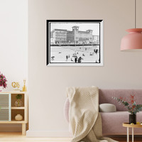 The Beach and broadwalk sic, Atlantic City, N.J. - 7, Antique Wall Art