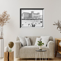 The Beach and broadwalk sic, Atlantic City, N.J. - 7, Antique Wall Art