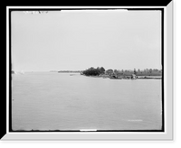 Historic Framed Print, [Peche Island and Windmill Point, Lake St. Clair, Ont.],  17-7/8" x 21-7/8"