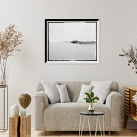 Historic Framed Print, [Peche Island and Windmill Point, Lake St. Clair, Ont.],  17-7/8" x 21-7/8"