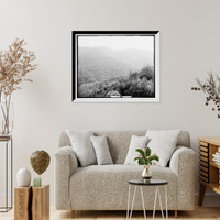 Historic Framed Print, Franconia Notch from artist's bluff, White Mts., N.H.,  17-7/8" x 21-7/8"