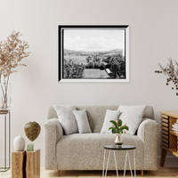 Historic Framed Print, Mt. Pico, Mt. Killington, and Mt. Shrewsbury from Rutland R.R., Green Mountains,  17-7/8" x 21-7/8"