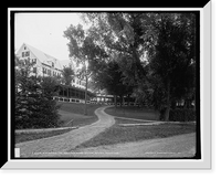 Historic Framed Print, Entrance to grounds, Hyde Manor, Green Mountains,  17-7/8" x 21-7/8"