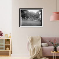 Historic Framed Print, Lawn at Hyde Manor, Green Mountains,  17-7/8" x 21-7/8"