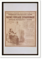 Historic Framed Print, Matineacutee Populaire Extraordinaire au profit des Orphelins Mutualistes de la Guerre,  17-7/8" x 21-7/8"