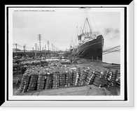 High water at New Orleans, La., levee, March 21, 1903, Vintage Print