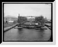Historic Framed Print, Floating dry dock, U.S. Navy Yard, Pensacola, Fla.,  17-7/8" x 21-7/8"