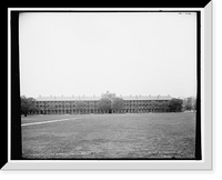 Historic Framed Print, Soldiers' barracks, Fort Monroe, Va.,  17-7/8" x 21-7/8"