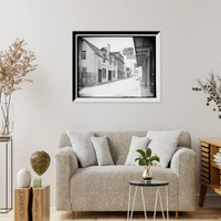 Historic Framed Print, Dodge's Old Curiosity Shop, St. George Street, St. Augustine, Fla.,  17-7/8" x 21-7/8"