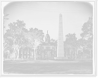 Historic Framed Print, Richmond County Court House and Independence Monument, Augusta, Ga.,  17-7/8" x 21-7/8"