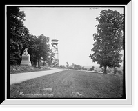 Historic Framed Print, Summit of Oak Ridge, Gettysburg,  17-7/8" x 21-7/8"