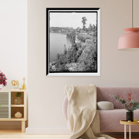 Historic Framed Print, Along the shore, Lake Minnewaska, N.Y.,  17-7/8" x 21-7/8"