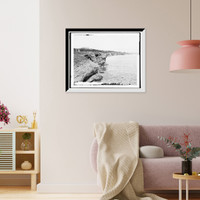 Historic Framed Print, Cliffs from the Breakers, Newport, R.I.,  17-7/8" x 21-7/8"
