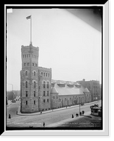 Historic Framed Print, Cadet Armory, Boston, Mass.,  17-7/8" x 21-7/8"