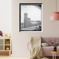 Historic Framed Print, Cadet Armory, Boston, Mass.,  17-7/8" x 21-7/8"