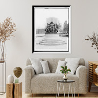 Historic Framed Print, John Boyle O'Reilly memorial, Boston, Mass.,  17-7/8" x 21-7/8"