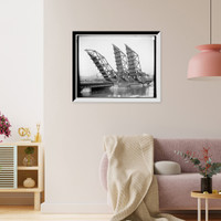 Tower bridges, Fort Point Channel, Boston, Mass, Historic Reproduction