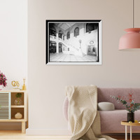 Historic Framed Print, Stairway, first floor, Union Trust Building, Detroit, Mich.,  17-7/8" x 21-7/8"