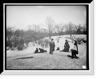 Historic Framed Print, Coasting in Central Park, New York,  17-7/8" x 21-7/8"