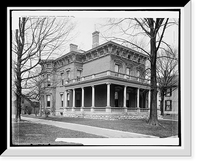 Historic Framed Print, President Harrison house, Indianapolis, Ind.,  17-7/8" x 21-7/8"