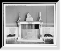 Napoleon clock and mantle, Blue Room, White House, Washington, D.C, Antique Wall Art