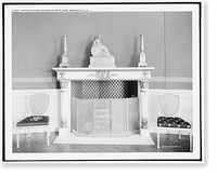 Napoleon clock and mantle, Blue Room, White House, Washington, D.C, Antique Wall Art