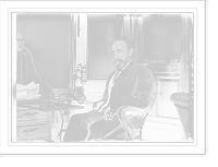 Historic Framed Print, Starr Murphy seated at desk with telephone,  17-7/8" x 21-7/8"