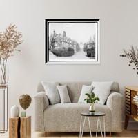 Historic Framed Print, Hamilton Walk and dormitories, University of Pennsylvania,  17-7/8" x 21-7/8"