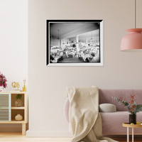 Historic Framed Print, Girls' luncheon, Natural Food Conservatory, Niagara, N.Y.,  17-7/8" x 21-7/8"