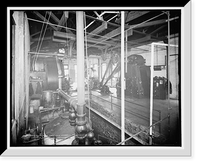 Historic Framed Print, Engine room, Merchants Despatch Transportation Co.,  17-7/8" x 21-7/8"
