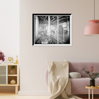 Historic Framed Print, Engine room, Merchants Despatch Transportation Co.,  17-7/8" x 21-7/8"