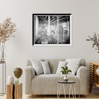 Historic Framed Print, Engine room, Merchants Despatch Transportation Co.,  17-7/8" x 21-7/8"