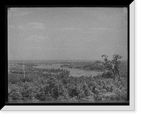 Historic Framed Print, Connecticut River and Holyoke from Mountain Park,  17-7/8" x 21-7/8"