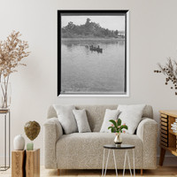 Historic Framed Print, Among the lily pads, Whitefish Bay, Ont. - 2,  17-7/8" x 21-7/8"