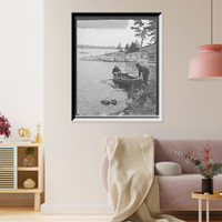 Historic Framed Print, Off for a fishing trip, Whitefish Bay, Ont.,  17-7/8" x 21-7/8"