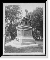 Historic Framed Print, Burns statue, Washington Park, Albany, N.Y.,  17-7/8" x 21-7/8"