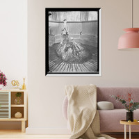 Interior, High Rock Spring, Saratoga, N.Y, Vintage Print